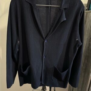 SHEIN Dark Blue Knit Cardigan